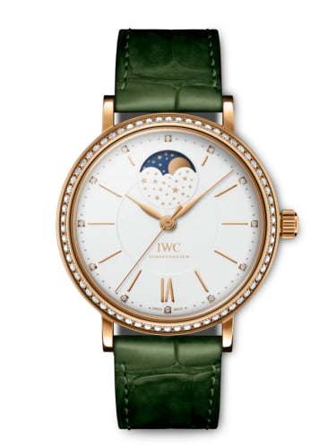 IWC Schaffhausen Portofino Automatic Moon Phase 37 Red Gold / Diamond / Silver