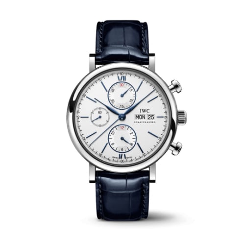 IWC Schaffhausen Portofino Chronograph Stainless Steel / Silver - Blue