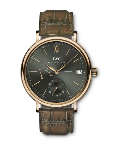 IWC Schaffhausen Portofino Hand-Wound Eight Days Red Gold / Green / Harrods