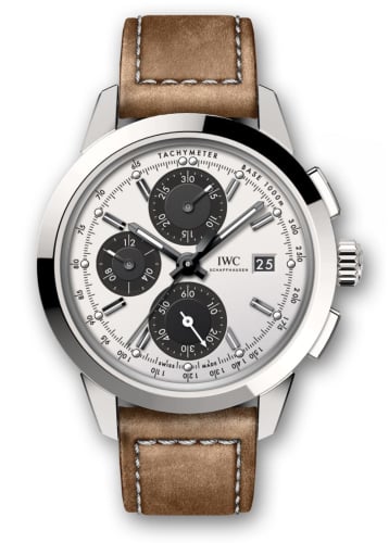 IWC Schaffhausen Ingenieur Chronograph Custom Stainless Steel / Silver-Black-Black / Calf