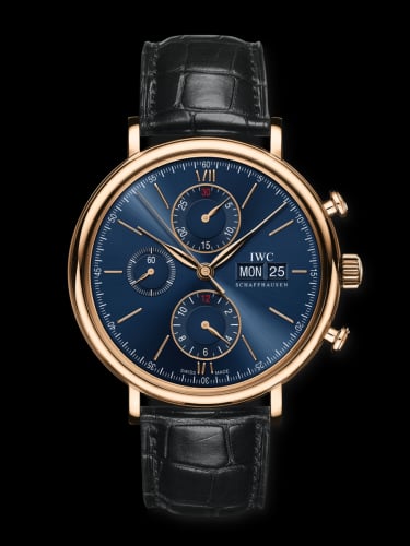 IWC Schaffhausen Portofino Chronograph Red Gold / Blue