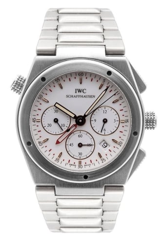 IWC Schaffhausen Ingenieur Mecaquartz Chronograph Alarm Stainless Steel / White / Bracelet