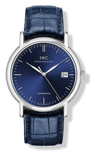 IWC Schaffhausen Portofino Automatic / Stainless Steel / Blue / Strap