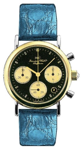 IWC Schaffhausen Portofino Lady Chronograph MecaQuartz Stainless Steel / Yellow Gold / Black / Alligator