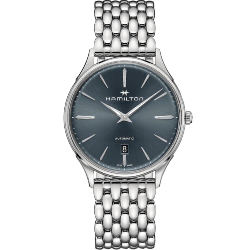 Hamilton Jazzmaster Thinline Auto 40 Stainless Steel / Blue / Bracelet