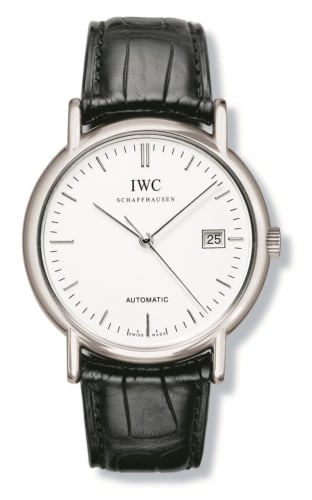 IWC Schaffhausen Portofino Automatic / Stainless Steel / White / Strap