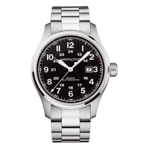 Hamilton Khaki Field Officer Automatic 44 Stainless Steel / Black / Bracelet