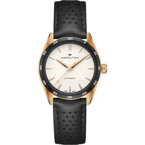 Hamilton Jazzmaster Performer Auto 38 Rose Gold / White