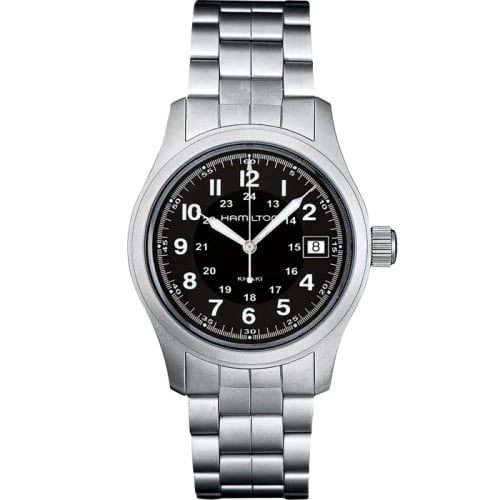Hamilton Khaki Field Quartz 38 Stainless Steel / Black / Bracelet