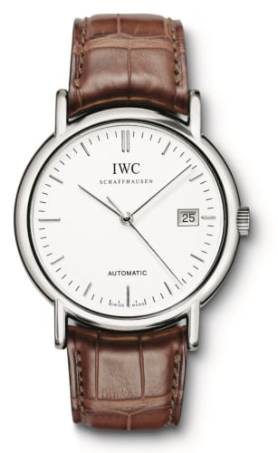 IWC Schaffhausen Portofino Automatic / Stainless Steel / White / Strap