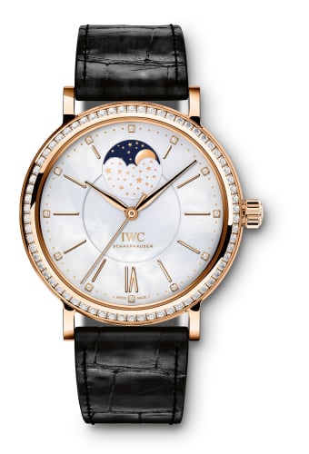 IWC Schaffhausen Portofino Automatic Moon Phase 37 Red Gold / Diamond / MOP