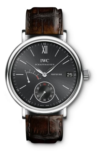IWC Schaffhausen Portofino Hand-Wound Eight Days Stainless Steel / Black