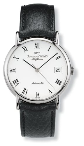 IWC Schaffhausen Portofino Automatic Stainless Steel / White - Roman / Strap