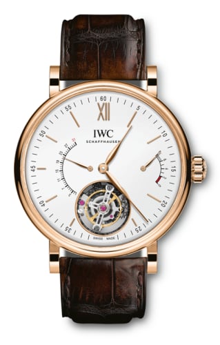 IWC Schaffhausen Portofino Hand-Wound Tourbillon Rétrograde Red Gold / Silver
