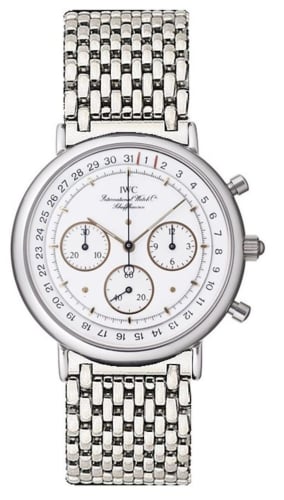 IWC Schaffhausen Portofino Chronograph MecaQuartz Stainless Steel / White / Bracelet