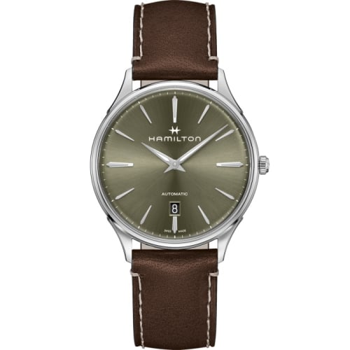 Hamilton Jazzmaster Thinline Auto 40 Stainless Steel / Green