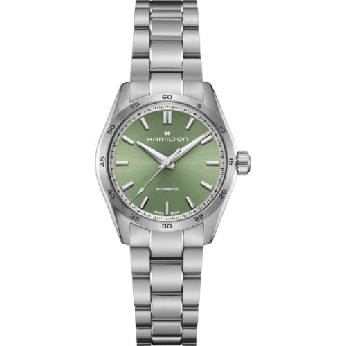 Hamilton Jazzmaster Performer Auto 34 Stainless Steel / Green / Bracelet
