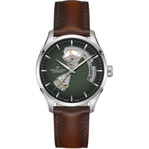 Hamilton Jazzmaster Open Heart 40 Stainless Steel / Green Gradient