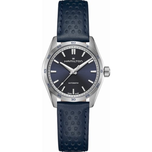 Hamilton Jazzmaster Performer Auto 34 Stainless Steel / Blue