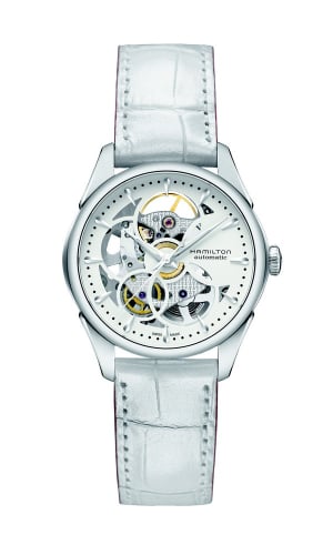 Hamilton Jazzmaster Skeleton Lady Auto 36 Stainless Steel / White