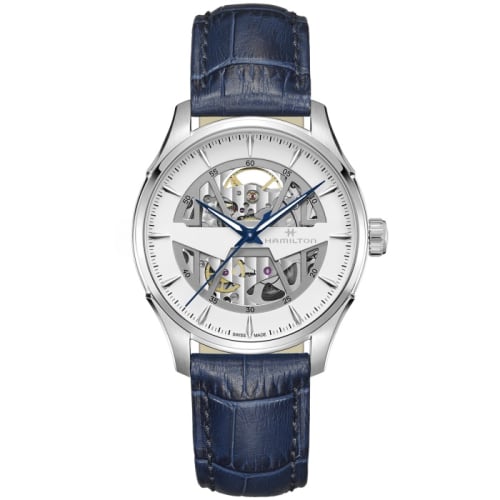 Hamilton Jazzmaster Skeleton Auto 40 Stainless Steel / White