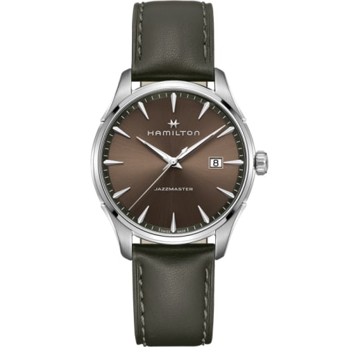 Hamilton Jazzmaster Quartz 40 Stainless Steel / Brown