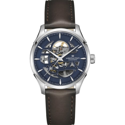 Hamilton Jazzmaster Skeleton Auto 40 Stainless Steel / Blue