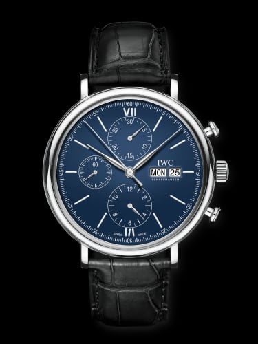 IWC Schaffhausen Portofino Chronograph 150 Years Stainless Steel / Blue