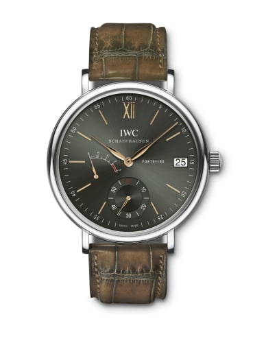 IWC Schaffhausen Portofino Hand-Wound Eight Days Stainless Steel / Green / Harrods