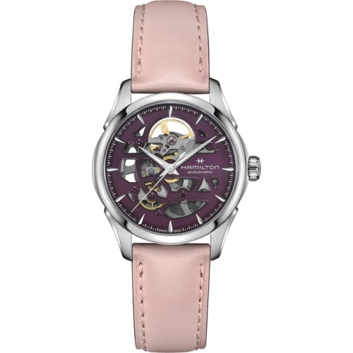 Hamilton Jazzmaster Skeleton Lady Auto 36 Stainless Steel / Purple