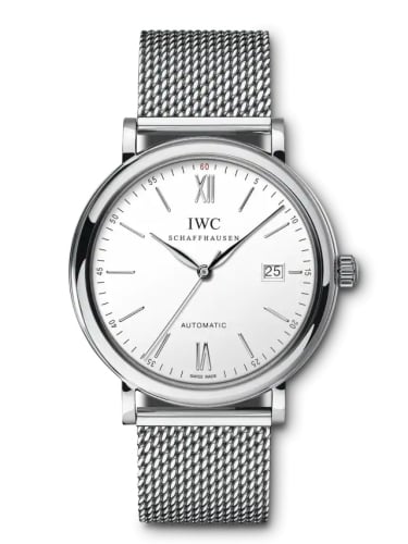 IWC Schaffhausen Portofino Automatic Stainless Steel / Silver / Short Milanese