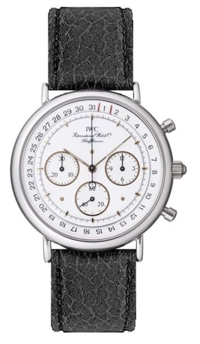 IWC Schaffhausen Portofino Chronograph MecaQuartz Stainless Steel / White / Calf