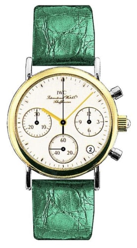 IWC Schaffhausen Portofino Lady Chronograph MecaQuartz Stainless Steel / Yellow Gold / White / Alligator