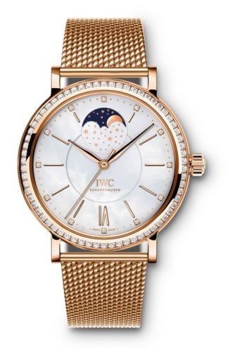 IWC Schaffhausen Portofino Automatic Moon Phase 37 Red Gold / Diamond / MOP / Bracelet