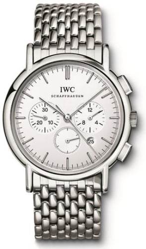 IWC Schaffhausen Portofino Chronograph MecaQuartz Stainless Steel / Silver / Bracelet