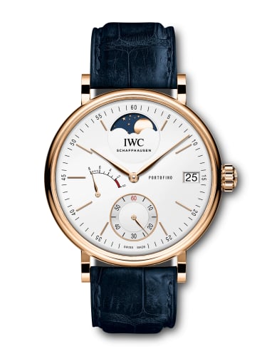 IWC Schaffhausen Portofino Hand-Wound Eight Days Moonphase Red Gold / Silver