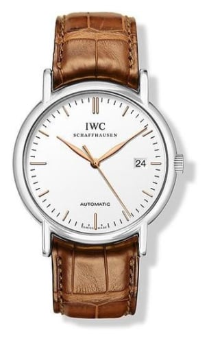 IWC Schaffhausen Portofino Automatic / Stainless Steel / White / Strap