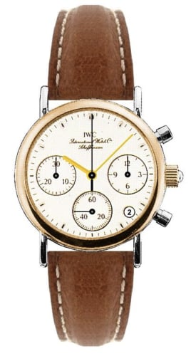 IWC Schaffhausen Portofino Lady Chronograph MecaQuartz Stainless Steel / Rose Gold / White / Calf
