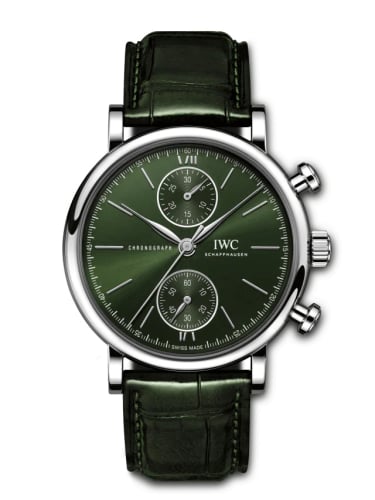 IWC Schaffhausen Portofino Chronograph 39 Stainless Steel / Green