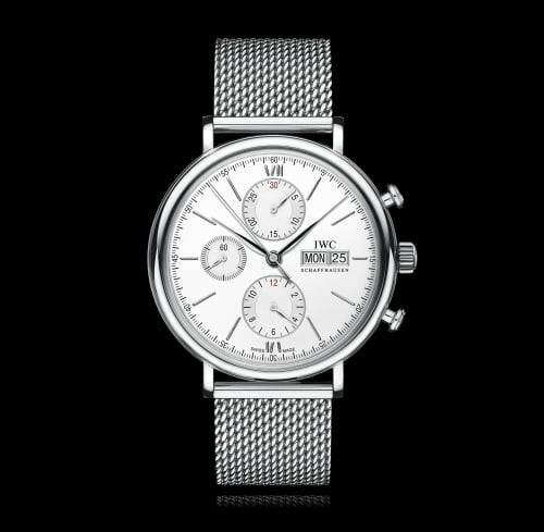 IWC Schaffhausen Portofino Chronograph Stainless Steel / Silver / Milanese
