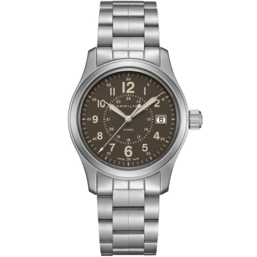 Hamilton Khaki Field Quartz 38 Stainless Steel / Brown / Bracelet