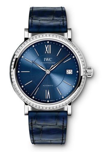 IWC Schaffhausen Portofino Automatic 37 Stainless Steel / Diamond / Blue