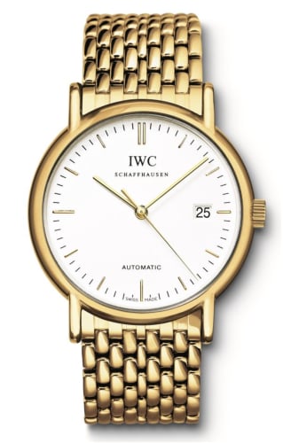 IWC Schaffhausen Portofino Automatic / Yellow Gold / White / Bracelet
