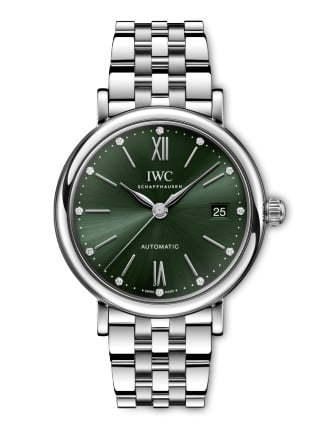 IWC Schaffhausen Portofino Automatic 37 Stainless Steel / Green / Bracelet