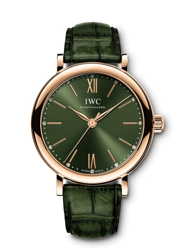 IWC Schaffhausen Portofino 34 Red Gold / Green / Santoni