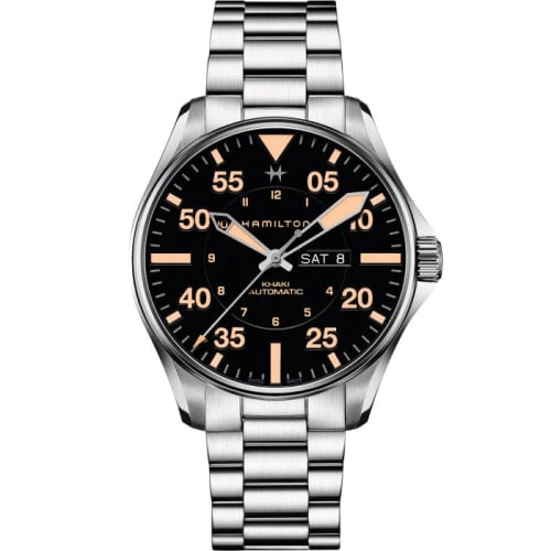 Hamilton Khaki Aviation Pilot Day-Date Auto 46 Stainless Steel / Black / Bracelet