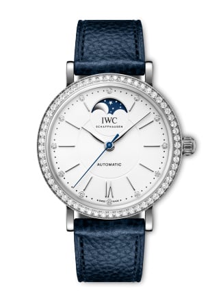 IWC Schaffhausen Portofino Automatic Moon Phase 37 Stainless Steel - Diamond / Silver