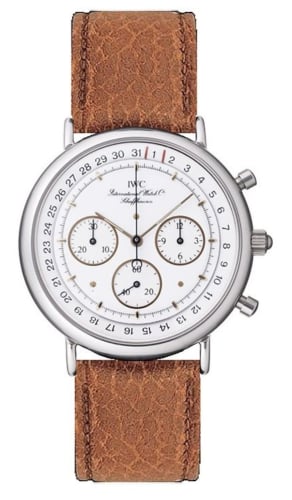 IWC Schaffhausen Portofino Chronograph MecaQuartz Stainless Steel / White / Calf