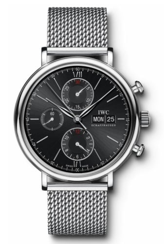 IWC Schaffhausen Portofino Chronograph Stainless Steel / Black / Mesh