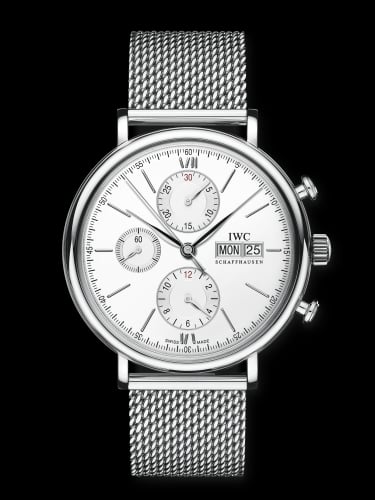 IWC Schaffhausen Portofino Chronograph Stainless Steel / Silver / Milanese